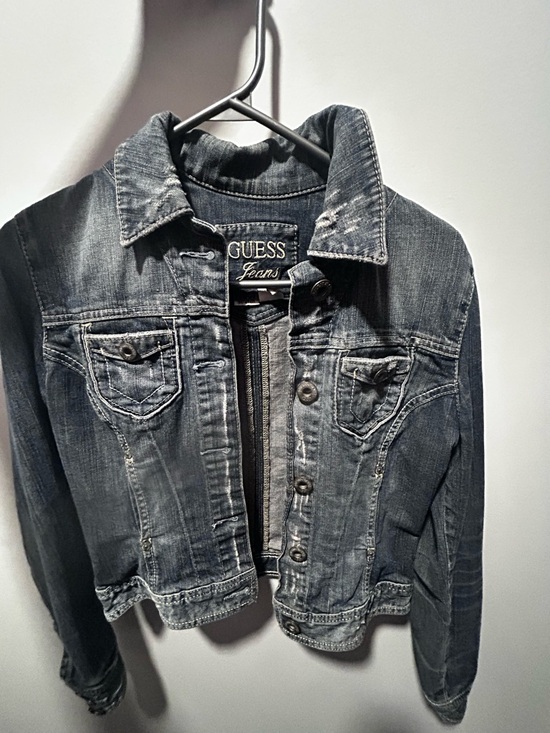 Guess Jackets & Blazers - Guess Faded Blue Denim Jacket